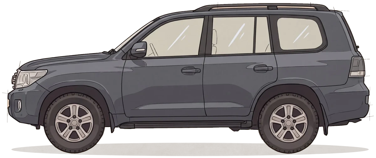 Illustration of a 200 Series Land Cruiser
