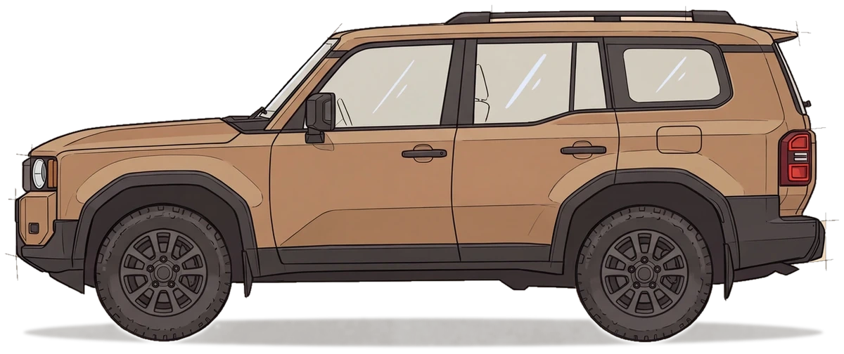Illustration of a 250 Series Land Cruiser