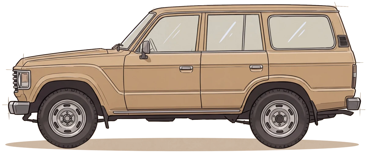 Illustration of a 60 Series Land Cruiser